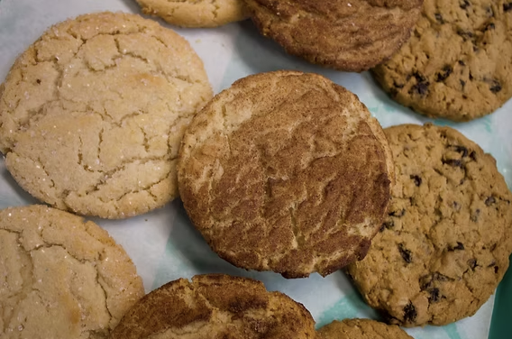 Assortment of snickerdoodle, sugar, and oatmeal cookies