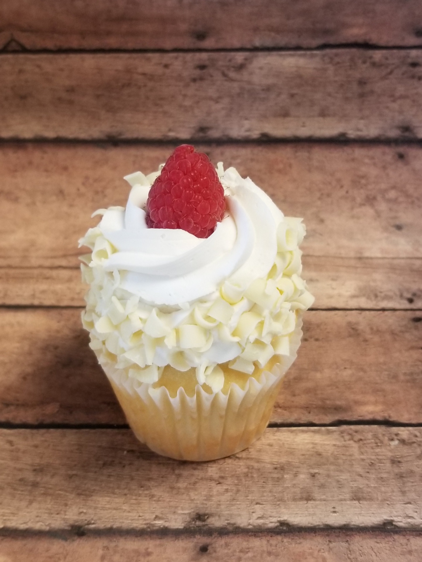 Almond Raspberry cupcake